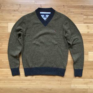 Men's Tommy Hilfiger V-neck Sweater Green NWT